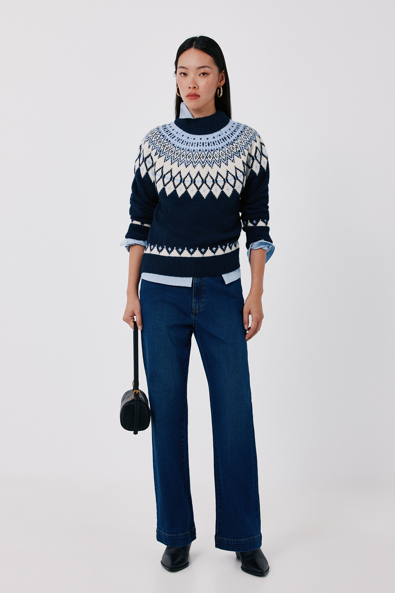 Cortefiel Positional jacquard jumper