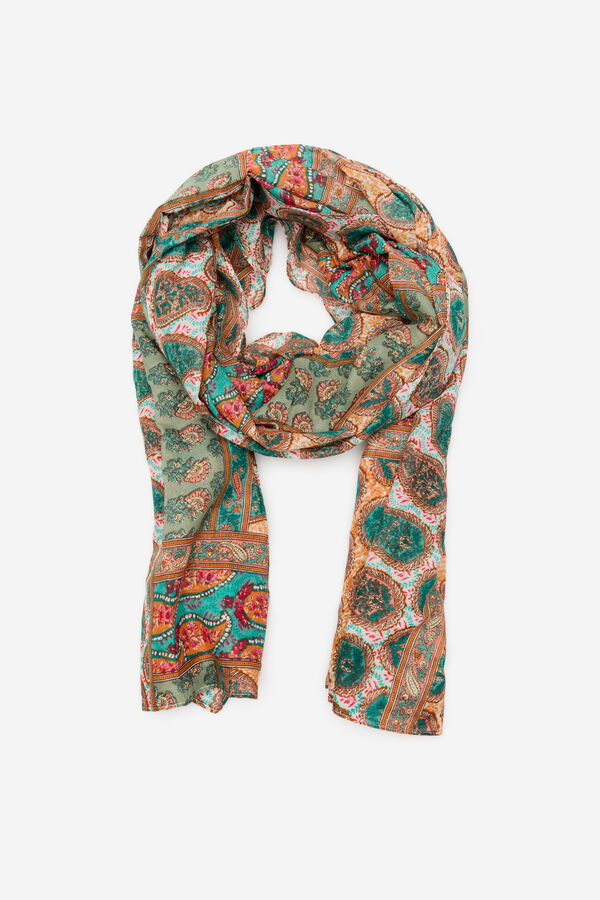 Cortefiel Pareo &eacute;tnico Estampado naranja