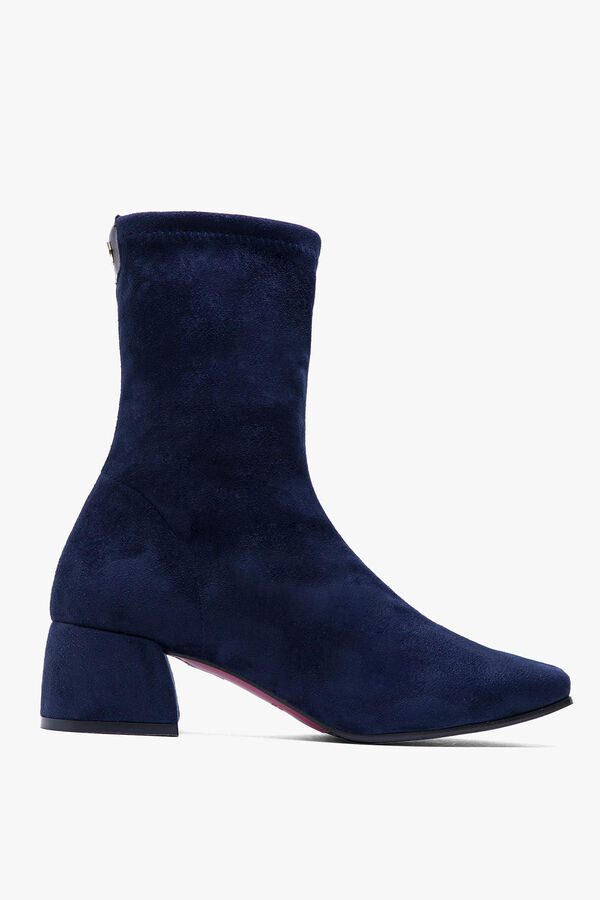 Cortefiel Block heel bootie Navy