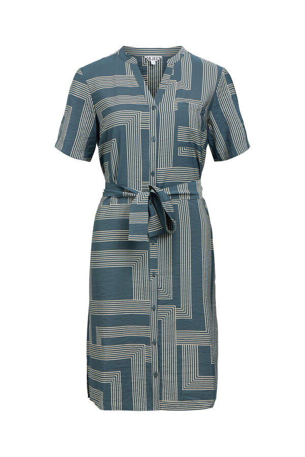 Object Vestido curto estampado Azul