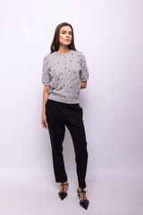 Object Camisola com oitos e pérolas Cinzento