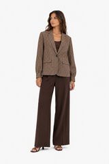 Vila Blazer estampado vichy Castanho