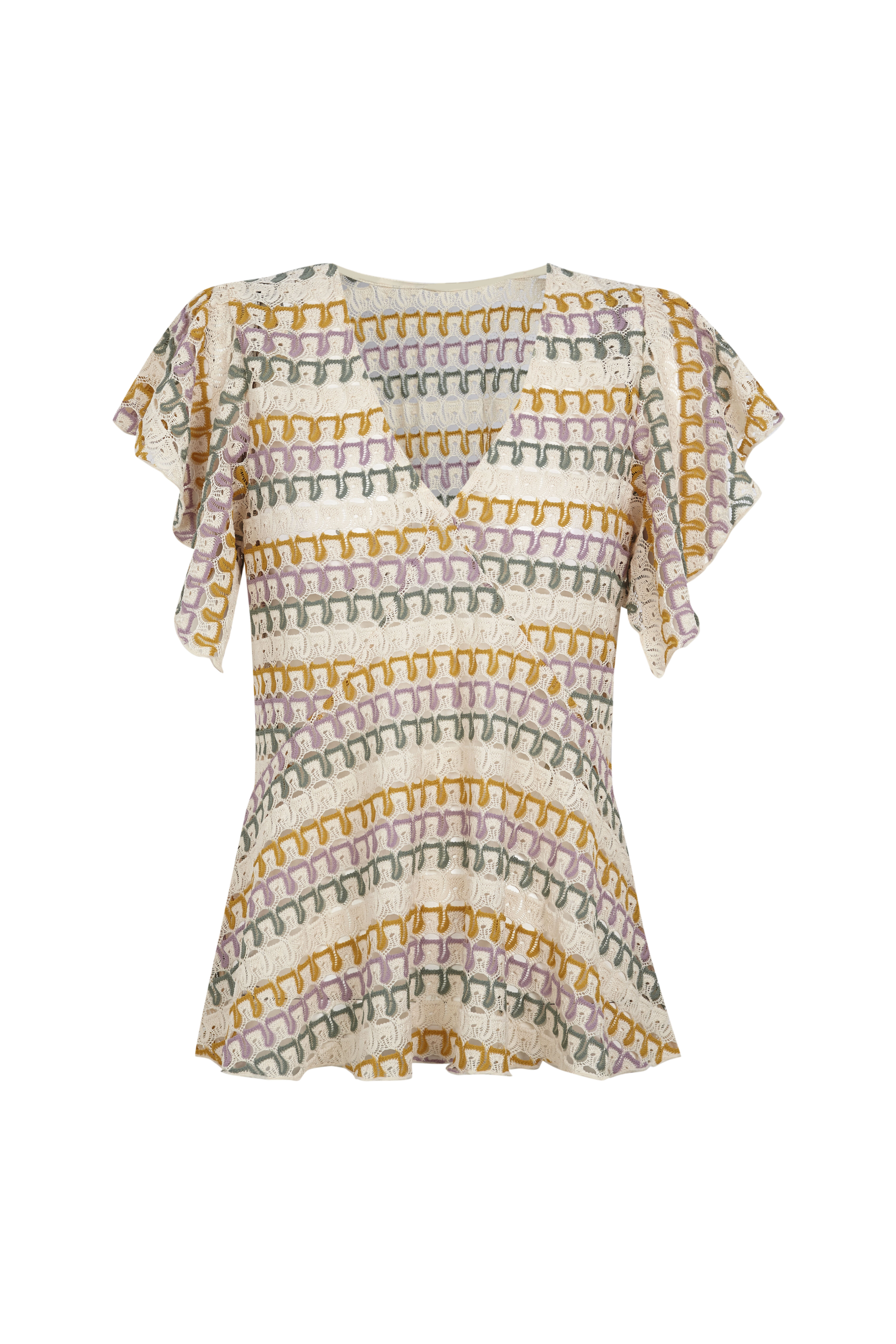 Slowlove Top estrutura multicolor
