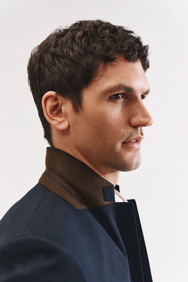 Cortefiel Navy blue slim fit blazer Navy