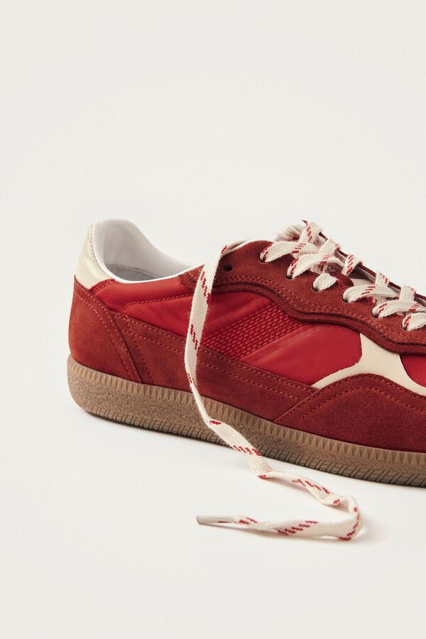 Alohas Zapatillas de piel Tb.490 Rojo