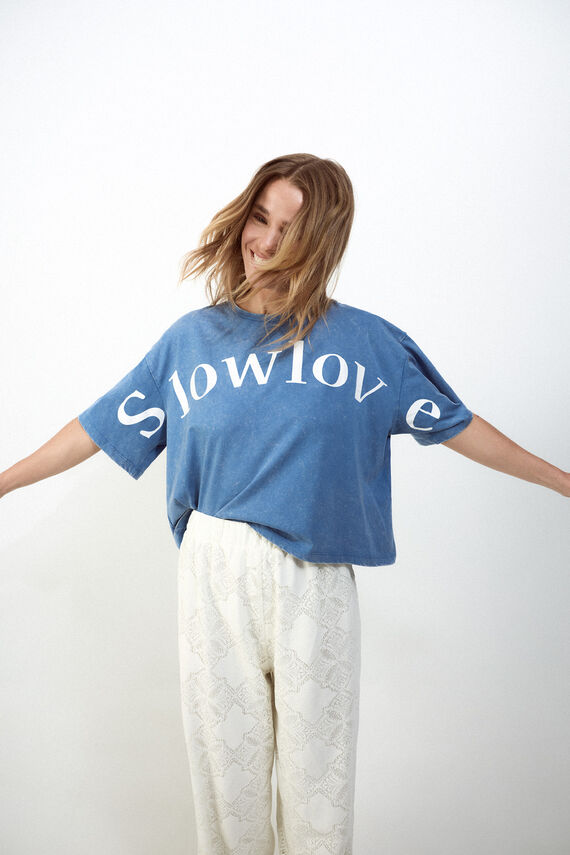 Camiseta crop Slowlove