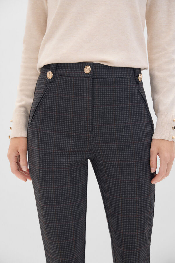 Cortefiel Ponte Roma trousers Printed grey