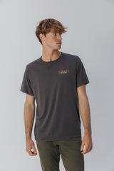 elPulpo T-shirt com logo tran&ccedil;ado Cinzento