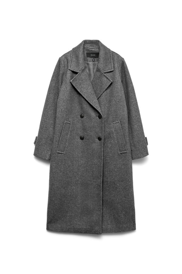 Vero Moda Sobretudo comprido cruzado Cinzento