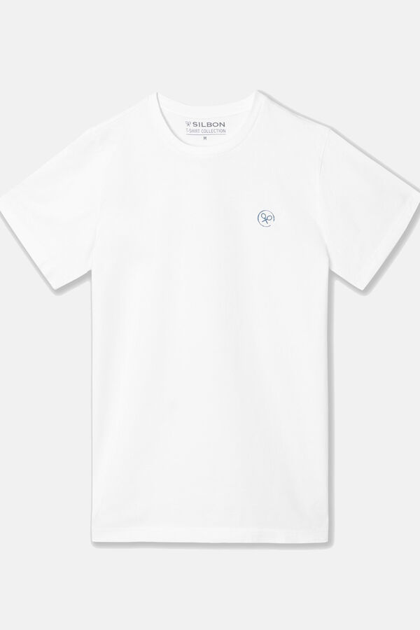 Cortefiel T-shirt círculo raquete  Branco