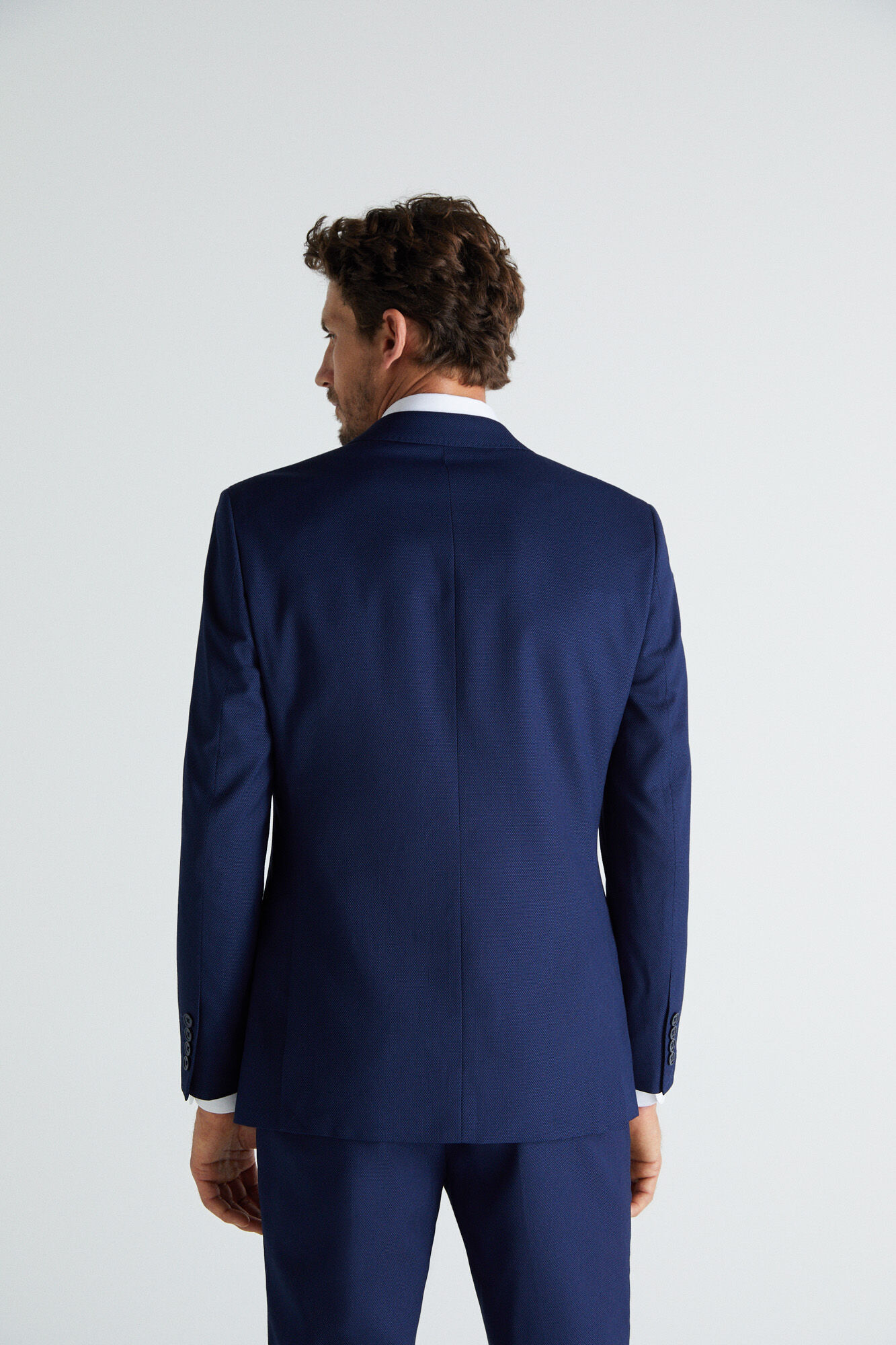 Slim fit blue blazer online