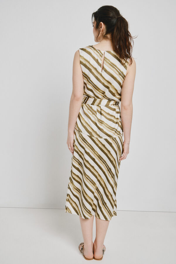 Vero Moda Saia midi acetinada Verde