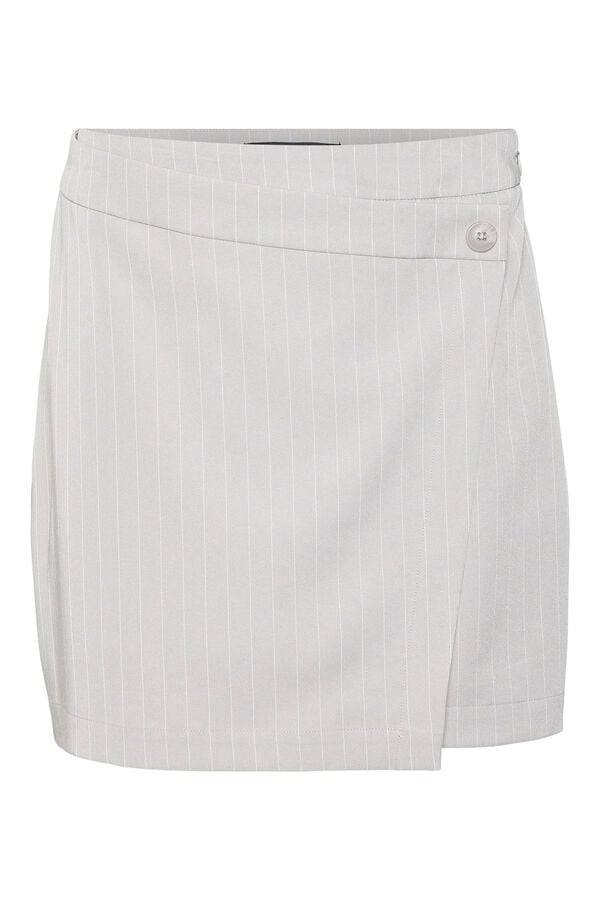 Cortefiel Short print wrap skirt Grey