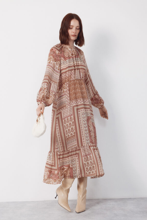 Cortefiel Printed dress Printed purple