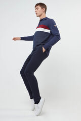 Privata Polo de algod&oacute;n de manga larga Azul