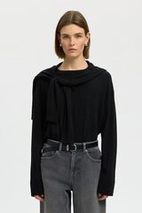 Selected Camisola 100% l&atilde; merino Preto