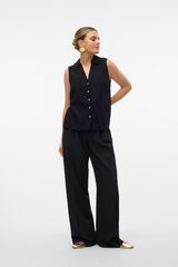 Vero Moda Fluid V-neck top Black