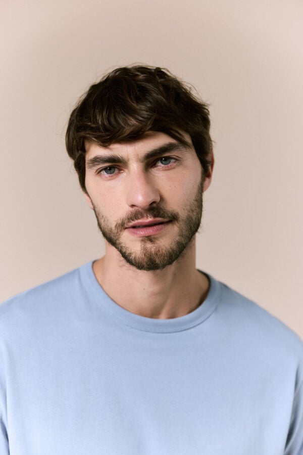 OOTO T-shirt lavada com logo Azul