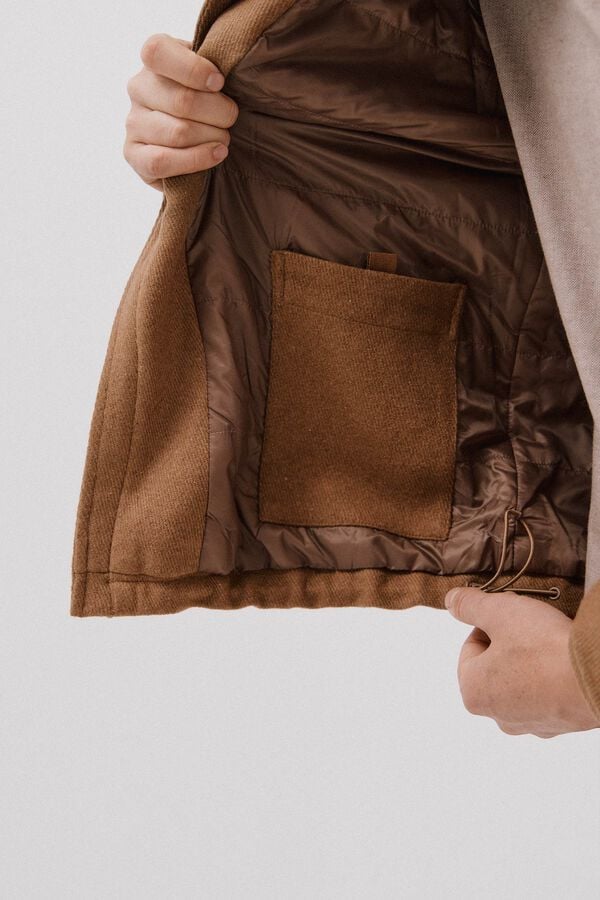 Cortefiel Wool jacket Camel