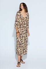 Slowlove Vestido estampado com pingentes Multicolorido