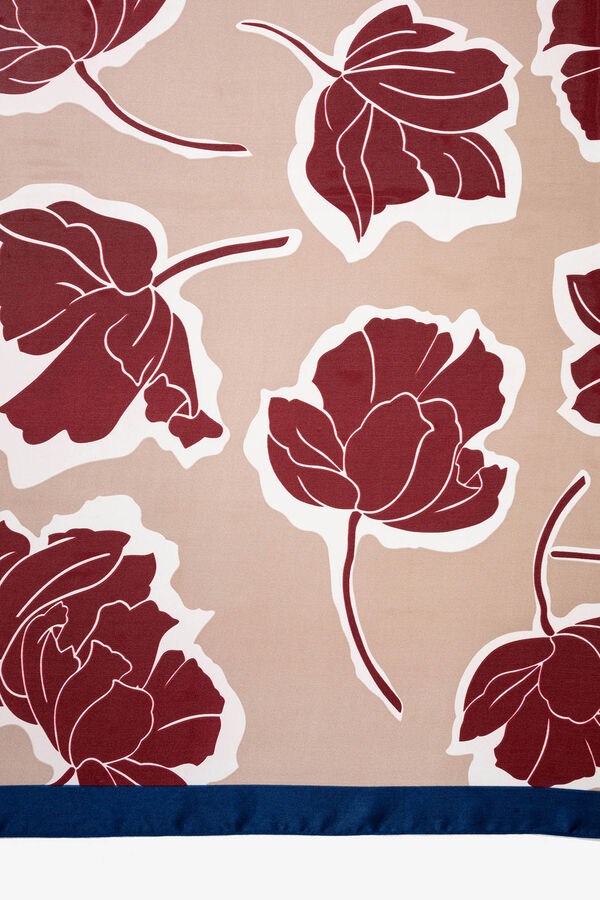 Vilanova Len&ccedil;o de cetim com estampado floral Multicolorido