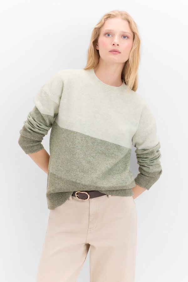 Cortefiel Soft feel jumper Green