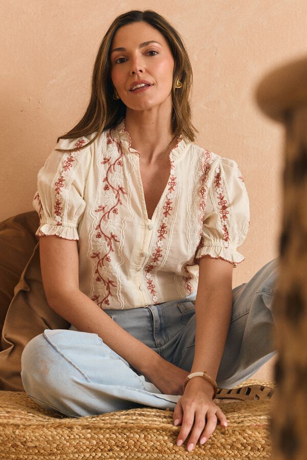 Pol&iacute;n Et Moi Blusa bordada Harper Impress&atilde;o