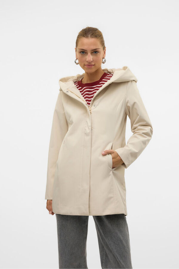 Vero Moda Medidas do sobretudo efeito neoprene  Cinzento