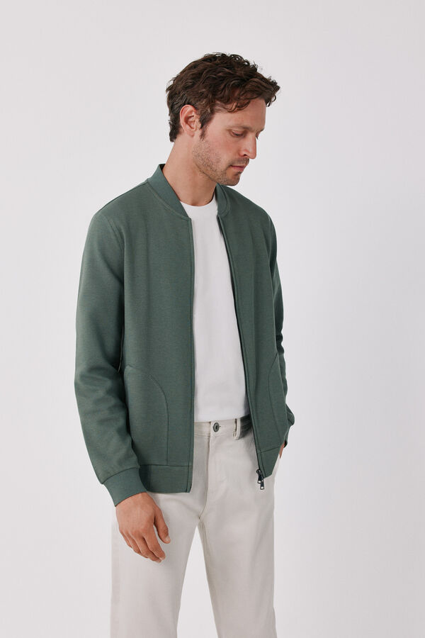 Cortefiel Structure cardigan Kaki