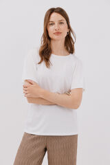 Cortefiel Essential fluid T-shirt Ivory