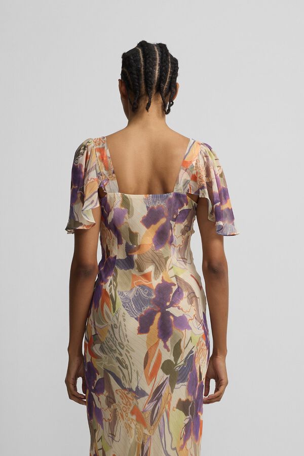 Silbon Vestido comprido estampado de flores Multicolorido