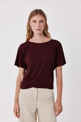 Cortefiel Fluid basic top Maroon