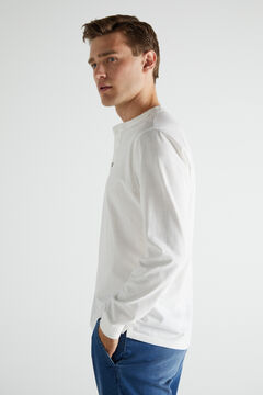 Cortefiel Long-sleeved T-shirt Ecru