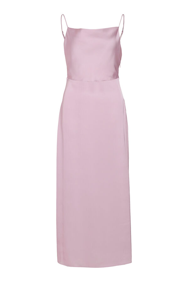 Vila Vestido midi acetinado Roxo