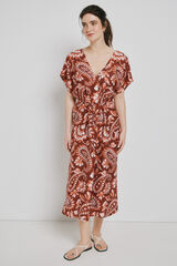 Vero Moda Vestido curto decote em bico Castanho