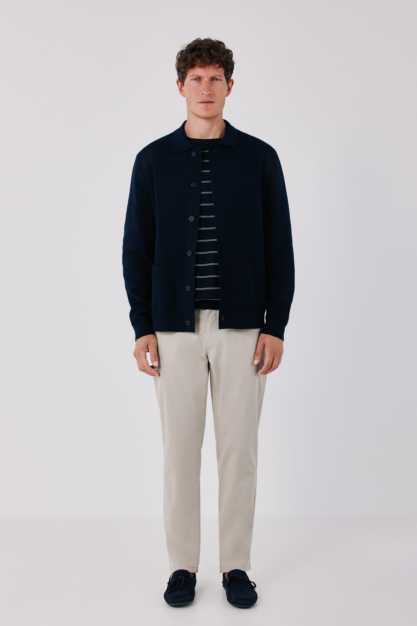 Cortefiel Cotton knit overshirt jumper
