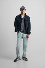 Silbon Patches overshirt Navy