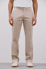 Cortefiel Straight fit chinos pants Beige
