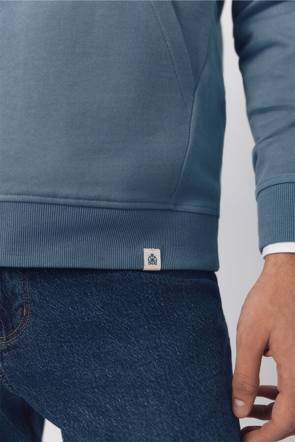 Cortefiel Sweatshirt with hood Blue