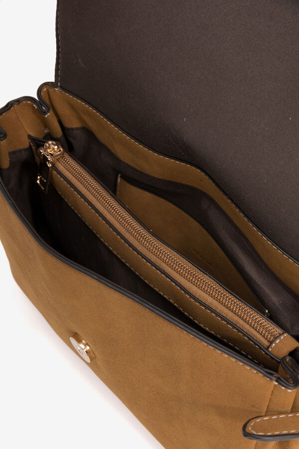 Vilanova Embroidered flap handbag Gold