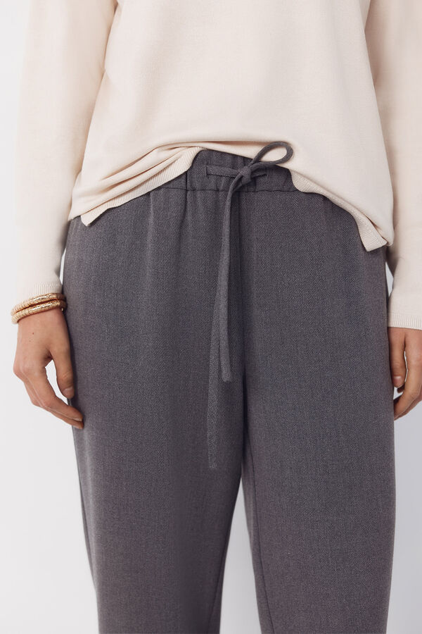 Cortefiel Women's jogger pants Dark grey