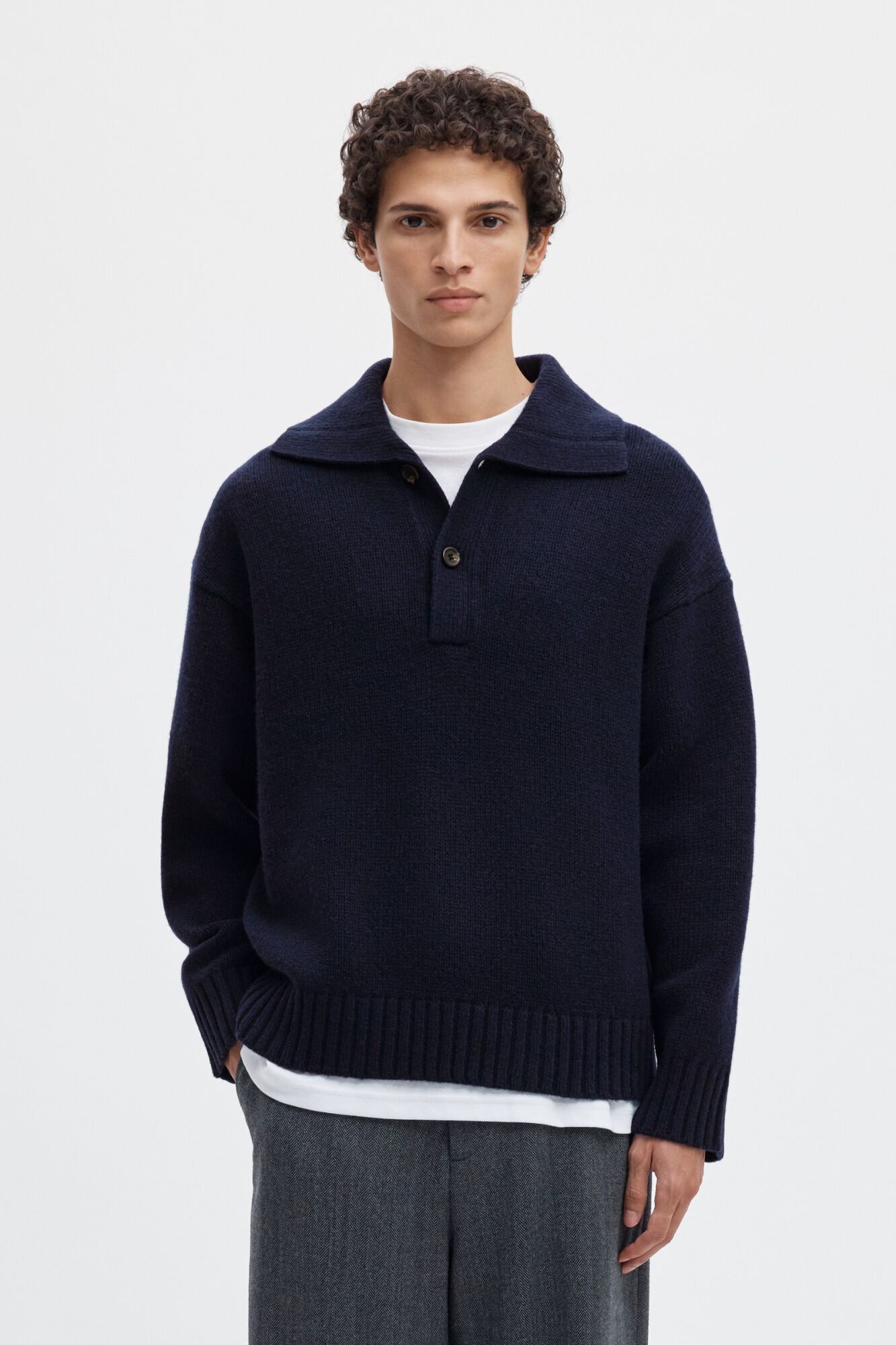 Selected Polo de malha com l&atilde; RWS