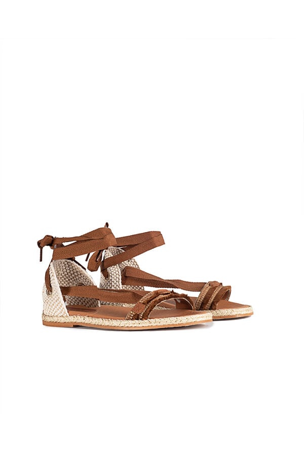Cortefiel Capri fringe sandals  Brown