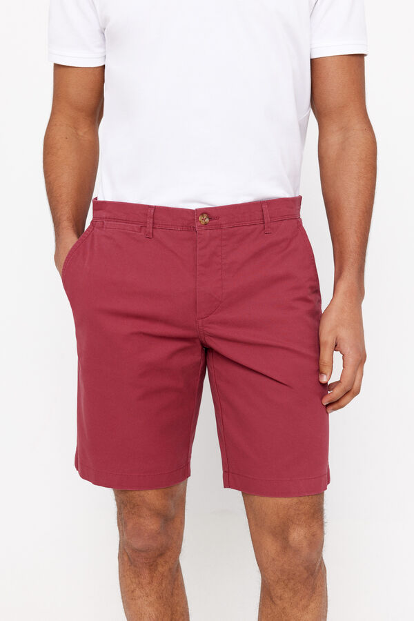 Cortefiel Chino Bermuda shorts Maroon