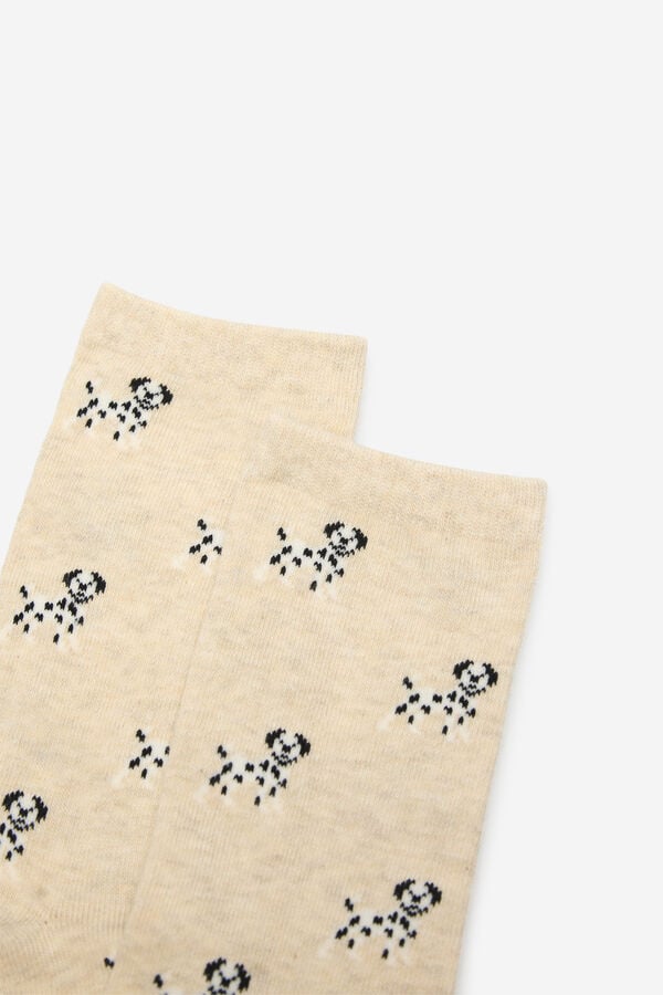 Cortefiel Dalmatian long sock Nude