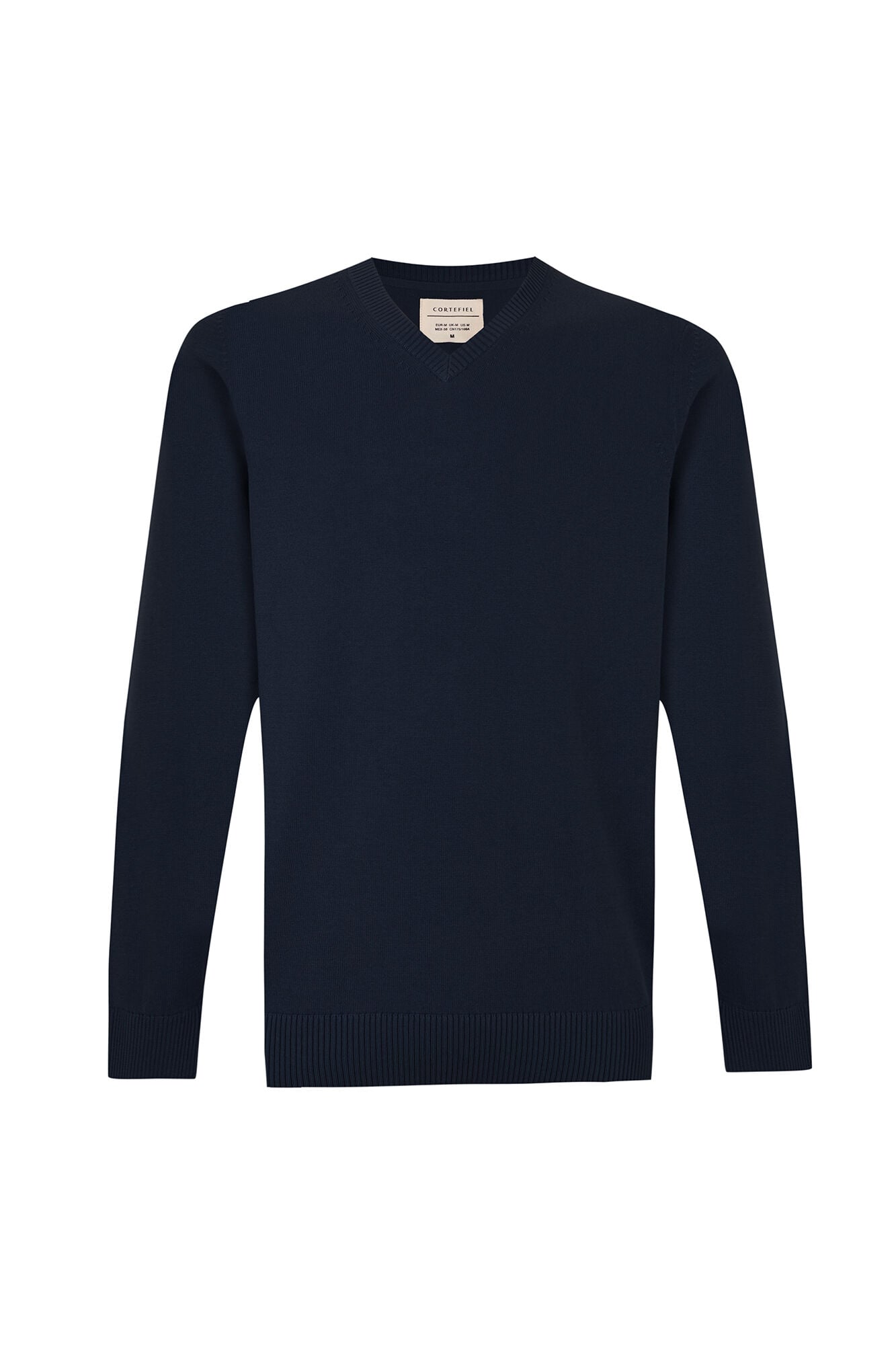 Cortefiel Cotton fine knit V-neck jumper