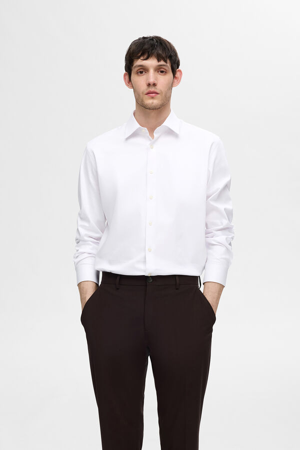 Selected Camisa social slim fit Branco