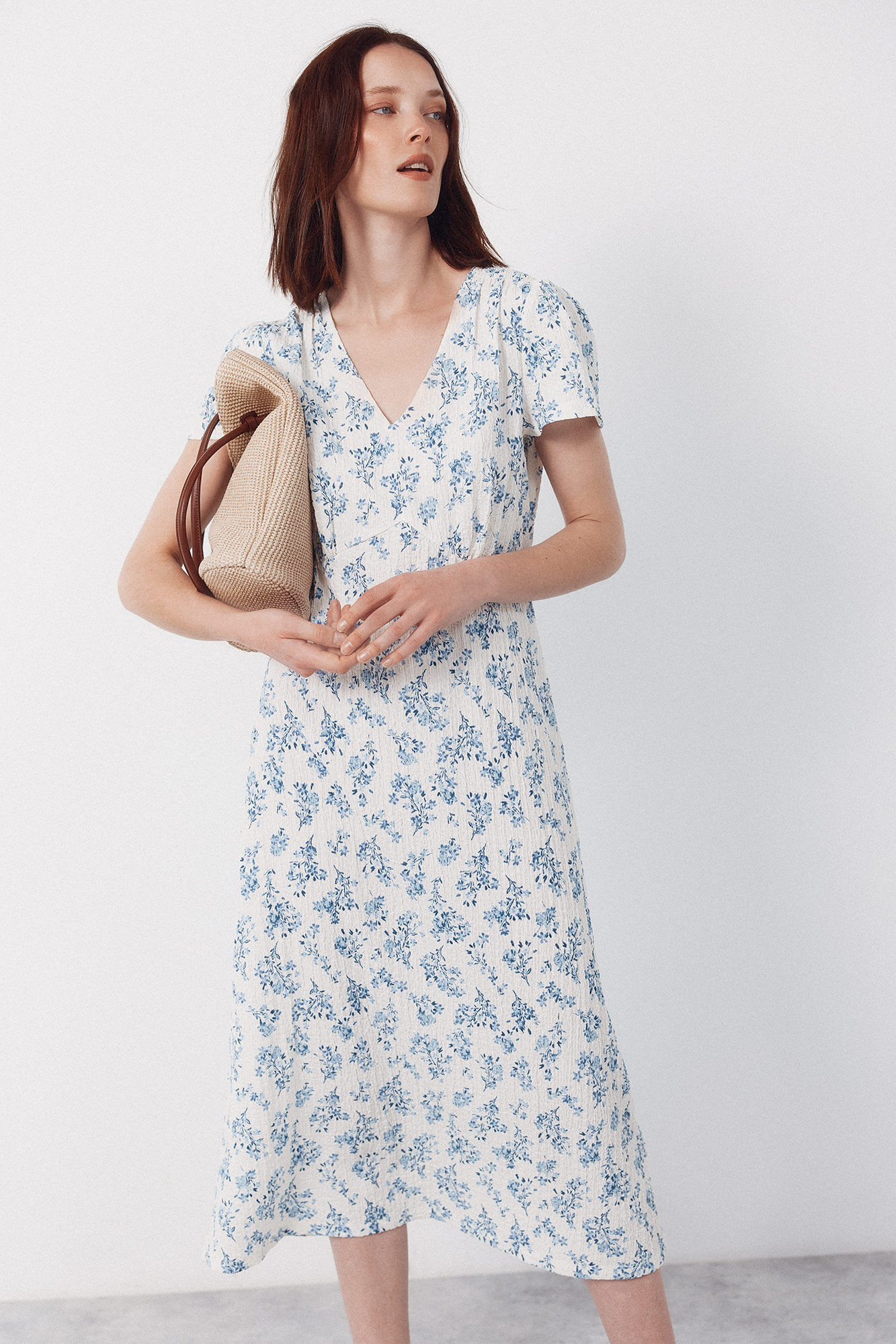 Cortefiel Vestido estructura estampado