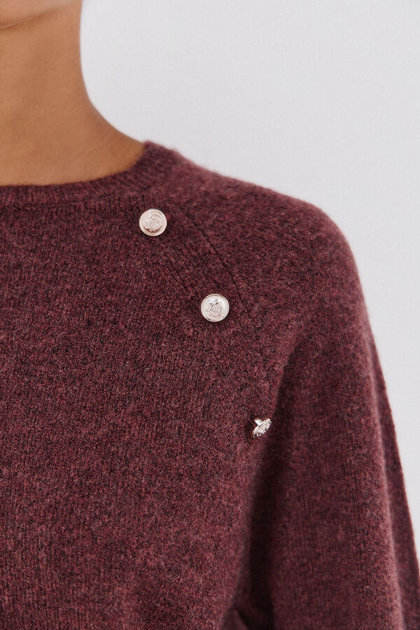 Cortefiel Jersey tacto suave Vino