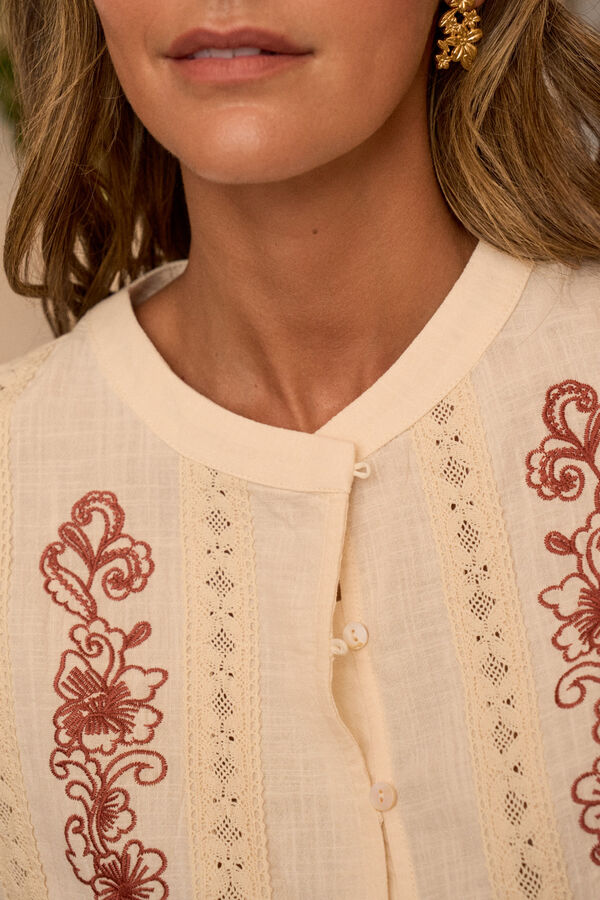 Pol&iacute;n Et Moi Blusa bordada Melisenda Tostado